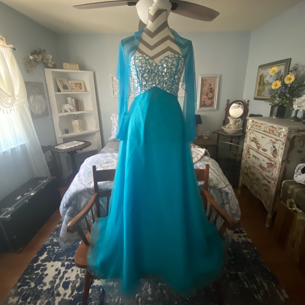 Aqua Prom Dress